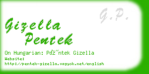 gizella pentek business card